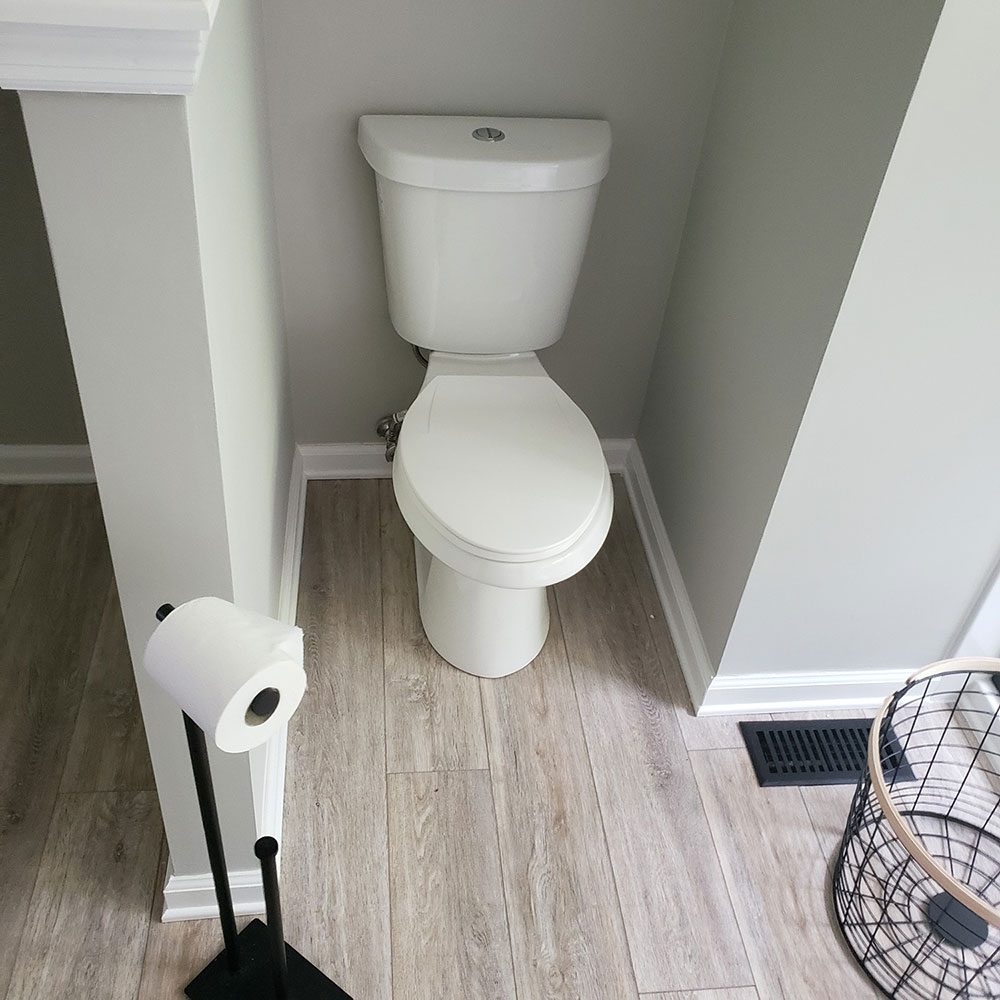 new toilet install